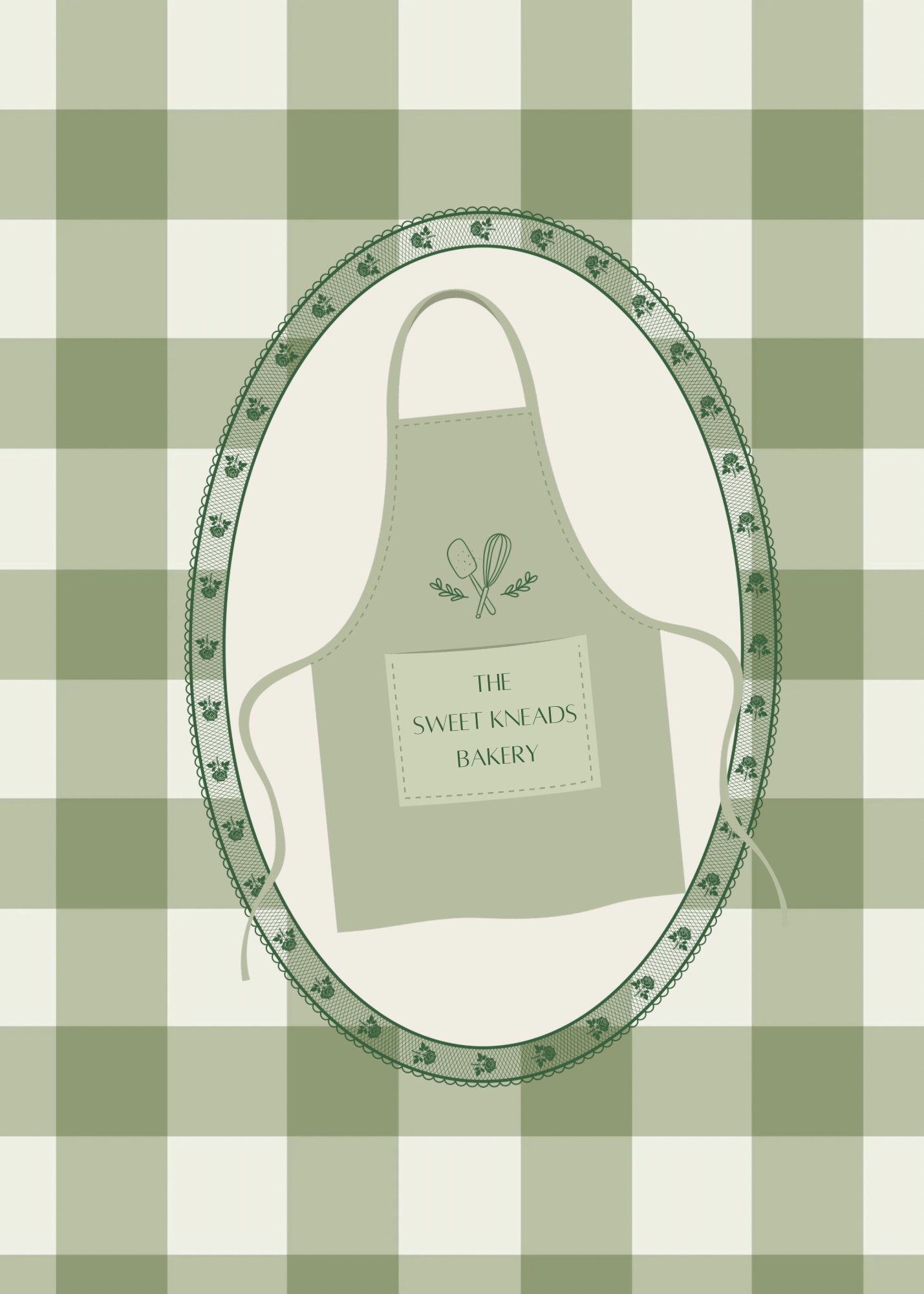 The Sweet Kneads Bakery apron graphic
